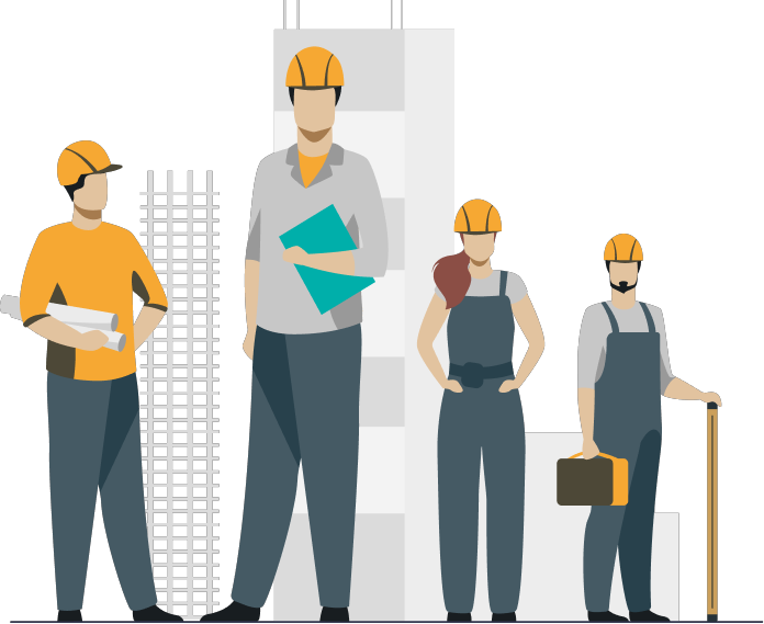 Profesionálové v oblasti stavby a bezpečnosti práce